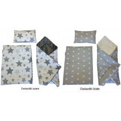 Pościel dla lalek do wózka łóżeczka kołyski + rożek dwustronna Jackmar