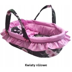Nosidełko dla lalek lalki kołderka poduszka + rożek z falbanką Jackmar