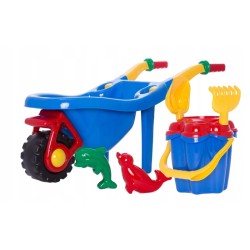 Duża taczka różowa plażowa do ogrodu do piaskownicy dla dziewczynek Hemar