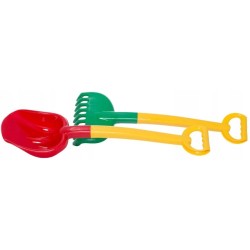 Hemar Duża taczka do piasku ogrodu dla dzieci +duża łopatka i grabki