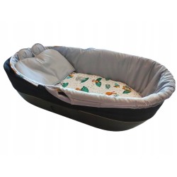 Wkładka do wózka gondoli na zamek usztywniana biała +prześcieradło Jackmar