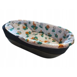 Wkładka do wózka gondoli na zamek usztywniana biała +prześcieradło Jackmar