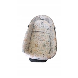 Wkładka do wózka gondoli na zamek usztywniana biała +prześcieradło Jackmar