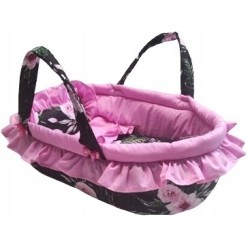 Nosidełko dla lalek + pościel kołderka poduszka z falbanką Jackmar