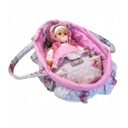 Nosidełko dla lalek + pościel kołderka poduszka z falbanką Jackmar