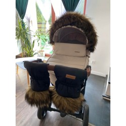 Futro futerko na budkę wózek głęboki spacerowy premium Glamur Jackmar