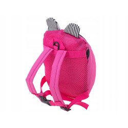 Plecak szkolny do przedszkola z misiem jednokomorowy dla dziewczynki różowy