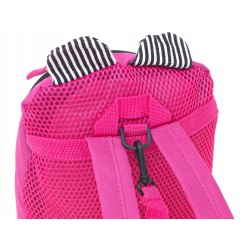 Plecak szkolny do przedszkola z misiem jednokomorowy dla dziewczynki różowy