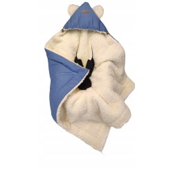 Otulacz do fotelika wózka nosidełka kocyk z owczej wełny wafelek Jackmar