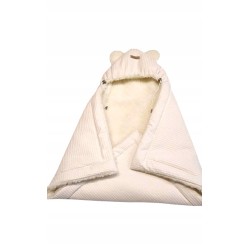 Otulacz do fotelika wózka nosidełka kocyk z owczej wełny wafelek Jackmar