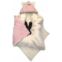 Otulacz do fotelika wózka nosidełka kocyk z owczej wełny wafelek Jackmar