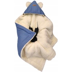 Otulacz do fotelika wózka nosidełka kocyk z owczej wełny wafelek Jackmar