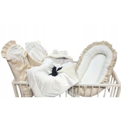 Rożek niemowlęcy becik otulacz dwustronny bawełna wafelek minki Jackmar