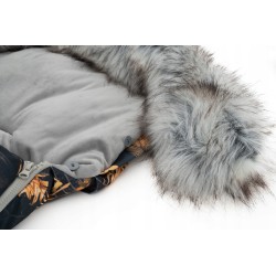 Śpiworek do wózka spacerówki gondoli zimowy na sanki z futerkiem Jackmar