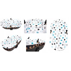 Wkładka wkład otulacz do wózka gondoli + materacyk + poduszka 3w1 Jackmar