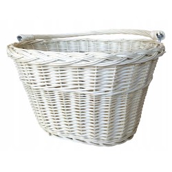 Koszyk na rower wiklinowy kosz na kierownicę z uchwytem + wkład Jackmar