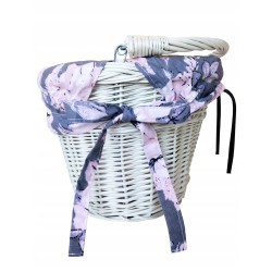 Koszyk na rower wiklinowy kosz na kierownicę z uchwytem + wkład Jackmar