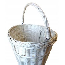 Koszyk na rower wiklinowy kosz na kierownicę z uchwytem + wkład Jackmar