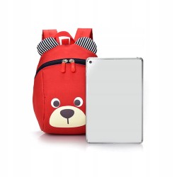 Plecak szkolny do przedszkola z misiem jednokomorowy dla dziecka niebieski