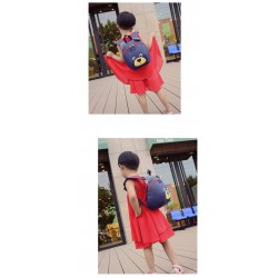 Plecak szkolny do przedszkola z misiem jednokomorowy dla dziecka niebieski