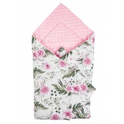 Rożek becik niemowlęcy bawełna + minki 80 cm x 80 cm zapięcia rzep Jackmar