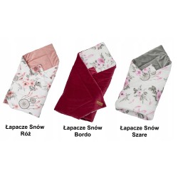 Rożek becik niemowlęcy bawełna + minki 80 cm x 80 cm zapięcia rzep Jackmar