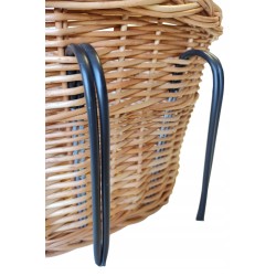Koszyk na rower wiklinowy kosz na kierownicę z uchwytem + wkładka Jackmar
