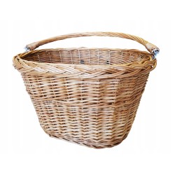 Koszyk wiklinowy na rower kosz na kierownicę z uchwytem przedni Jackmar