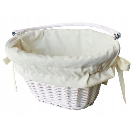 Koszyk wiklinowy na rower kosz na kierownicę z uchwytem przedni Jackmar