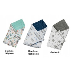 Rożek niemowlęcy becik bawełna + minki 80 cm x 80 cm zapięcia rzep Jackmar