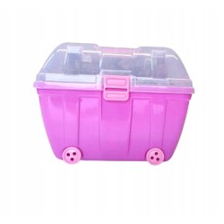 Klocki konstrukcyjne różowe K1 620 el.+ kuferek różowy produkt polski Hemar