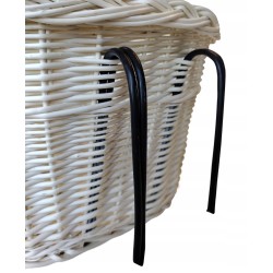 Koszyk wiklinowy na rower kosz na kierownicę z uchwytem przedni Jackmar
