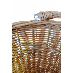 Koszyk na rower wiklinowy kosz na kierownicę z uchwytem + wkład róż Jackmar