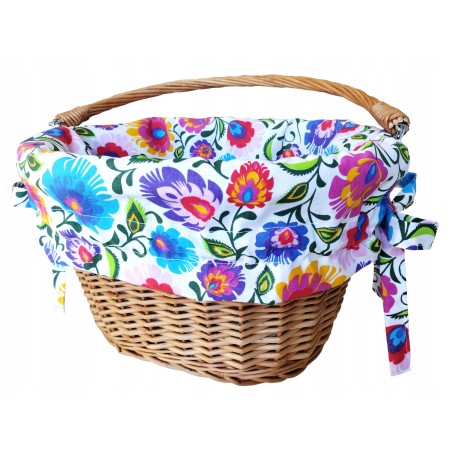 Wkład do koszyka rowerowego wyściółka na rower rowery bawełna wzory Jackmar