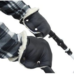 Mufki Rękawiczki Owcza Wełna Do Wózka Sanek Jackmar