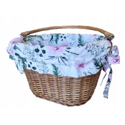 Wkład do koszyka rowerowego wyściółka na rower rowery bawełna wzory Jackmar