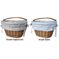 Wkład do koszyka rowerowego wyściółka na rower rowery bawełna wzory Jackmar