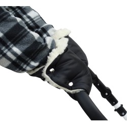 Mufki Rękawiczki Owcza Wełna Do Wózka Sanek Jackmar