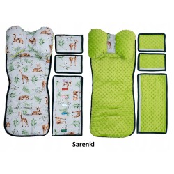 Wkładka do wózka spacerówki materacyk motylek zestaw 3w1 sarenki Jackmar