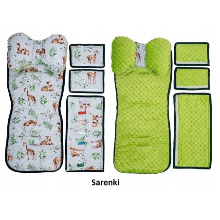 Wkładka do wózka spacerówki materacyk motylek zestaw 3w1 sarenki Jackmar