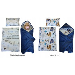 Pościel dla lalki do wózka łóżeczka kołyski + rożek dwustronna Jackmar