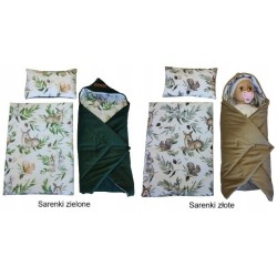 Pościel dla lalki do wózka łóżeczka kołyski + rożek dwustronna Jackmar