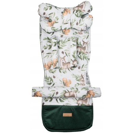 Wkładka do wózka spacerówki dwustronna bawełna velvet sarenki Jackmar