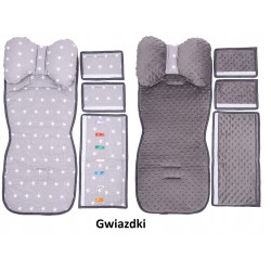 Wkładka do wózka spacerówki materacyk motylek zestaw 3w1 gwiazdki Jackmar