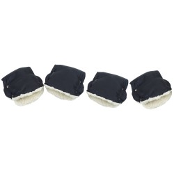 Mufki Rękawiczki Owcza Wełna Do Wózka Sanek Dla Mamy i Taty Jackmar