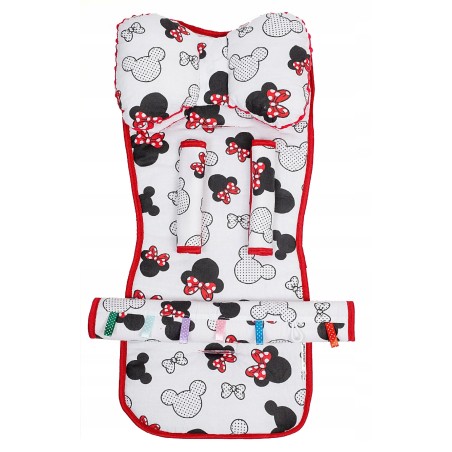 Wkładka do wózka spacerówki materacyk motylek zestaw 3w1 myszki Jackmar