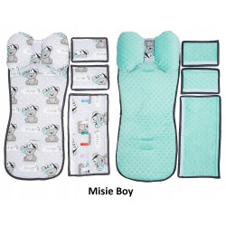 Wkładka do wózka spacerówki materacyk motylek zestaw 3w1 misie Jackmar