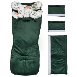 Wkładka do wózka spacerówki dwustronna bawełna velvet sarenki Jackmar