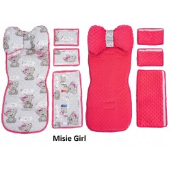 Wkładka do wózka spacerówki materacyk motylek zestaw 3w1 misie Jackmar