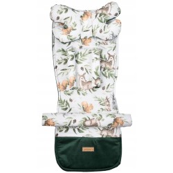 Wkładka do wózka spacerówki dwustronna bawełna velvet sarenki Jackmar